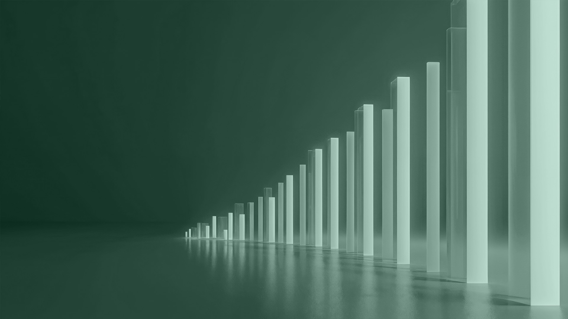 Abstract data visualisation showing growth and website performance trends